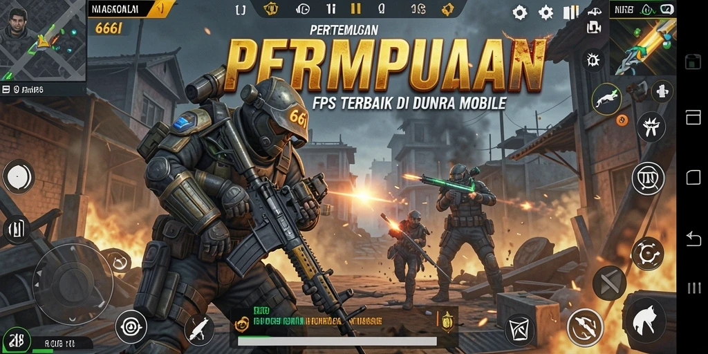Tampilan gameplay mendebarkan dari 666I dalam pertempuran FPS.