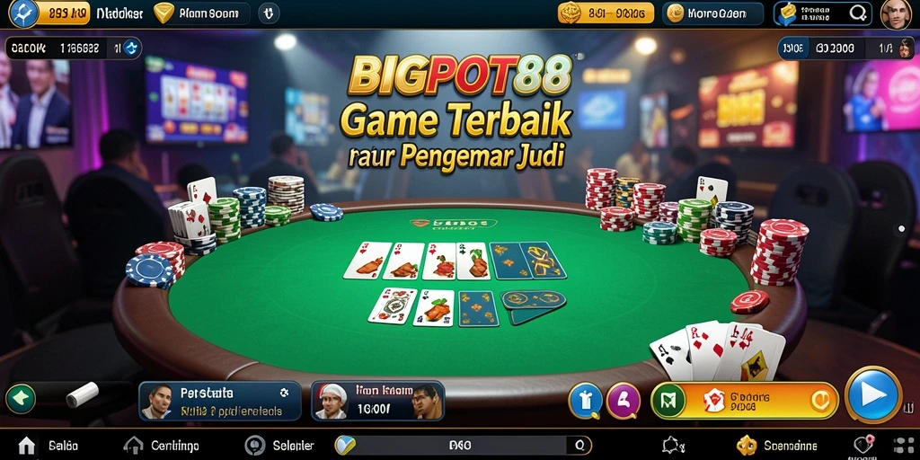 Tampilan gameplay Poker yang menarik di BIGPOT88.