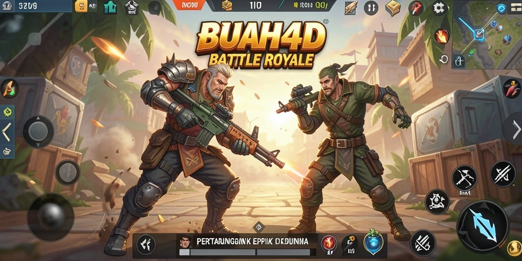 Gameplay seru BUAH4D dalam aksi Battle Royale.
