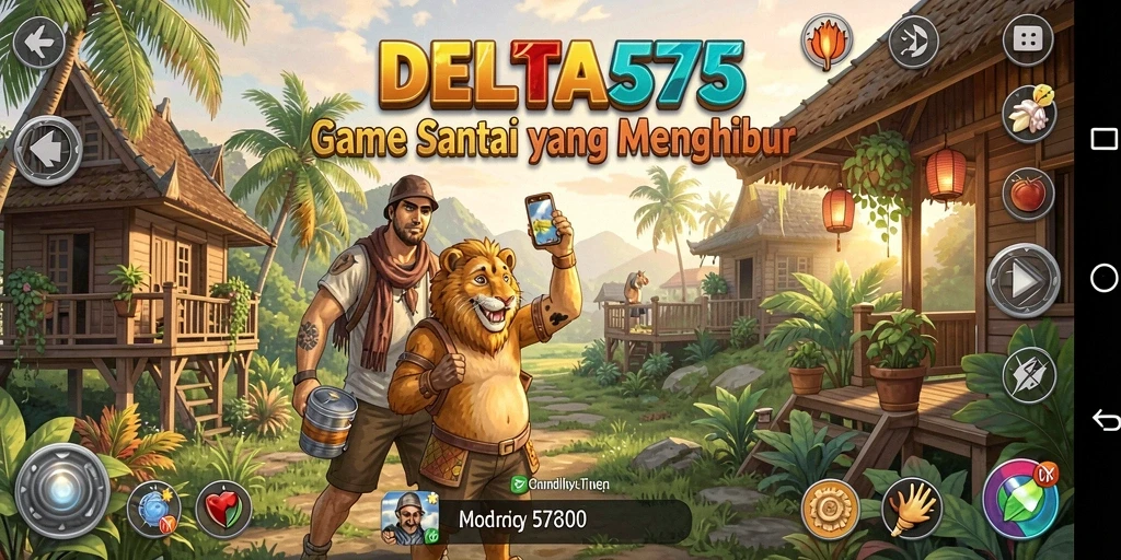Tampilan gameplay DELTA575 yang menghibur dan santai.