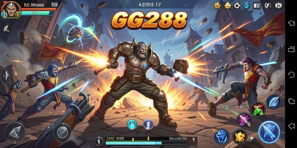 Screenshot GG288 menampilkan aksi pertarungan yang mendebarkan.