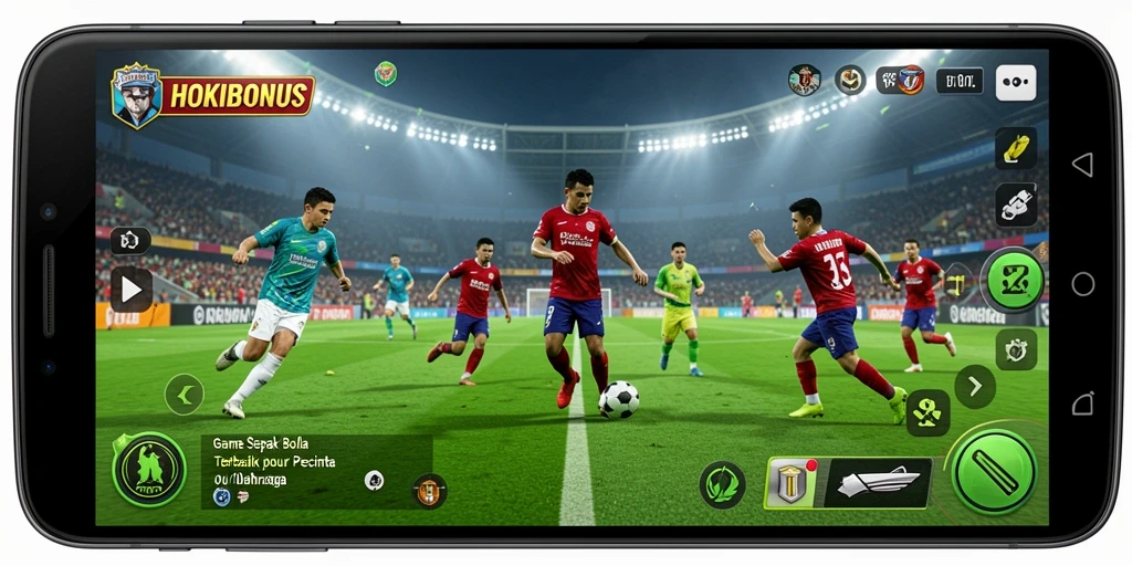 Tampilan gameplay menarik di HOKIBONUS dengan aksi sepak bola yang mendebarkan.