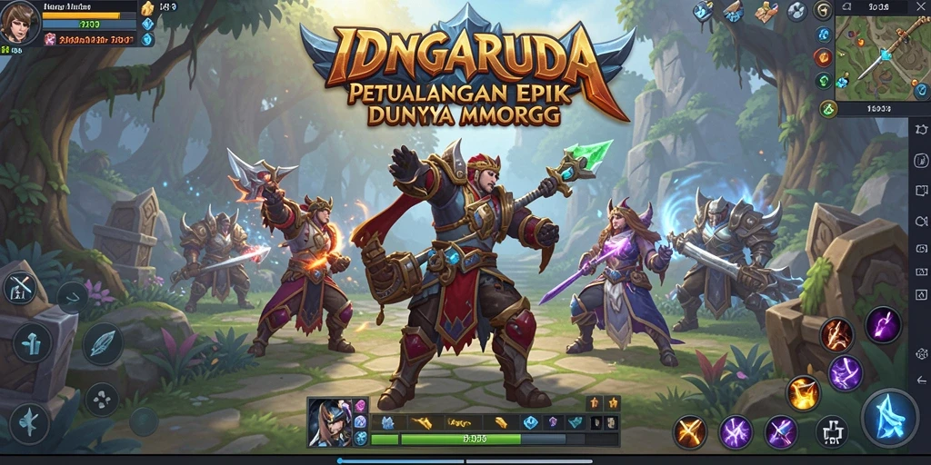 Tampilan gameplay menarik dari IDNGARUDA yang memperlihatkan pertarungan epik.