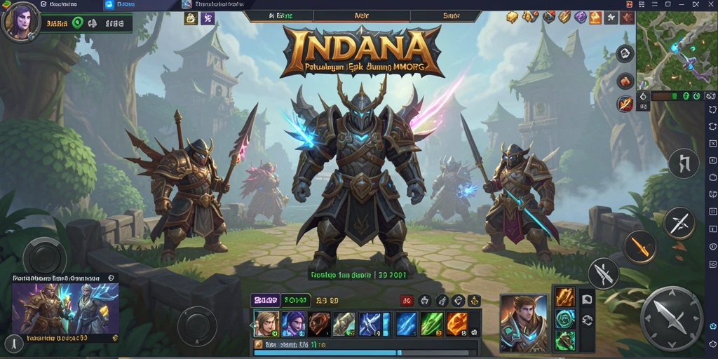 Tampilan gameplay INDAAA yang menakjubkan dalam dunia MMORPG.