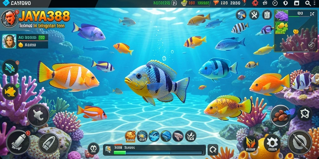 Tampilan menakjubkan gameplay Tembak Ikan JAYA388.