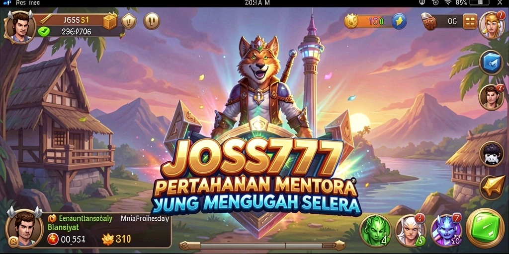 Tangkapan layar menunjukkan pertempuran mendebarkan dalam JOSS777.