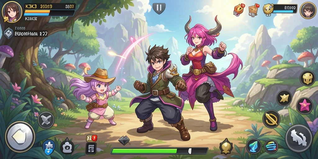 Tangkapan layar K3K3 menampilkan aksi seru dengan karakter Anime yang memukau.