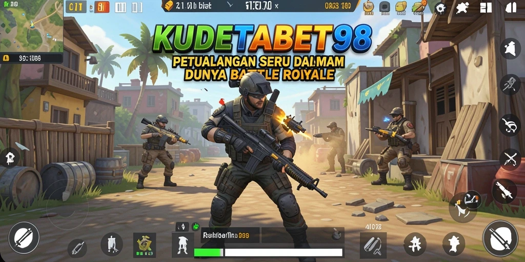Tampilan gameplay KUDETABET98 yang mendebarkan di arena Battle Royale.