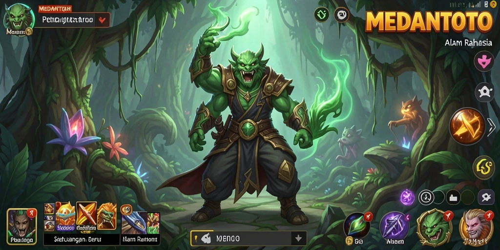 Tangkapan layar gameplay MEDANTOTO dengan pemandangan menakjubkan dari dunia petualangan.
