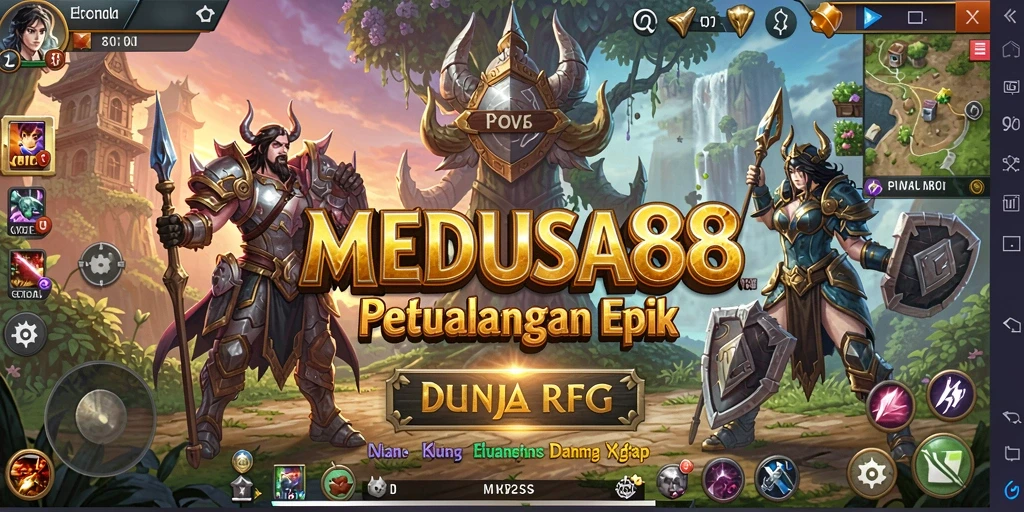 Tampilan gameplay MEDUSA88 yang menakjubkan dan interaktif.