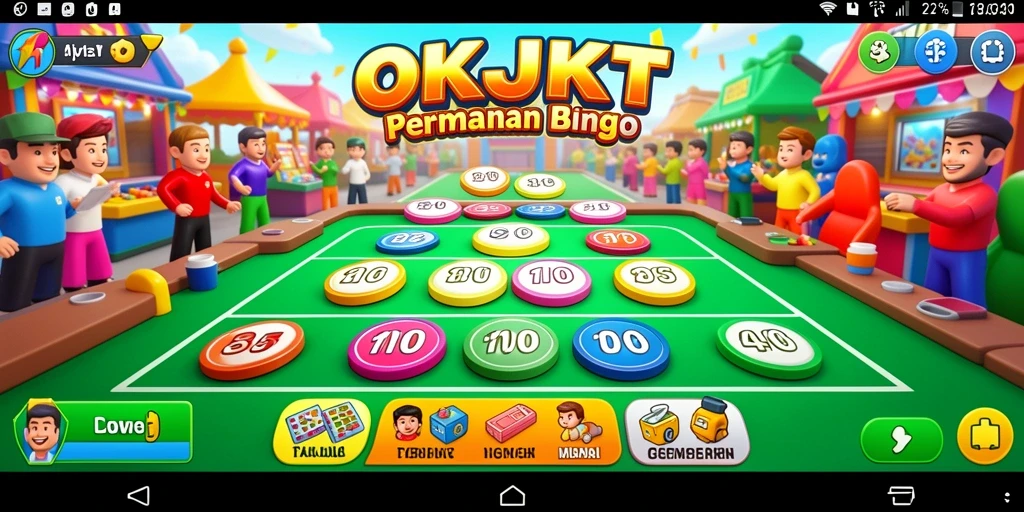Tampilan seru gameplay Bingo di OKJKT yang penuh warna.