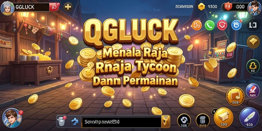 Tampilan gameplay QGLUCK dengan strategi Tycoon yang menarik.
