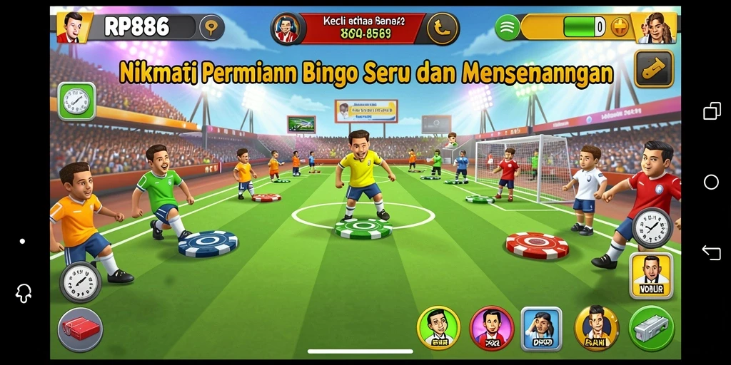 Tampilan gameplay seru dari game Bingo RP886 dengan interaksi pemain.