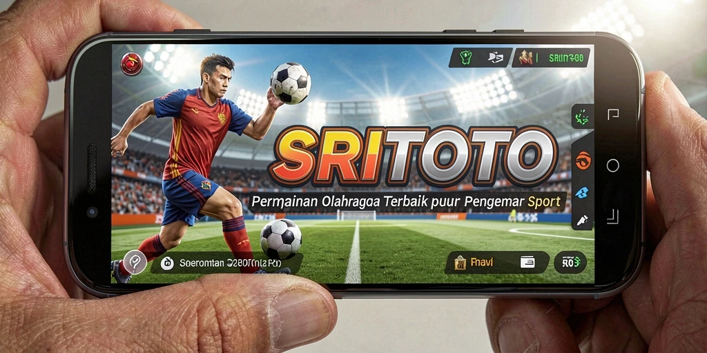 Screenshot gameplay SRITOTO menampilkan aksi seru dalam perlombaan olahraga.