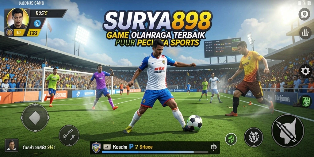 Tampilan gameplay menarik dari SURYA898 yang menggugah semangat olahraga.