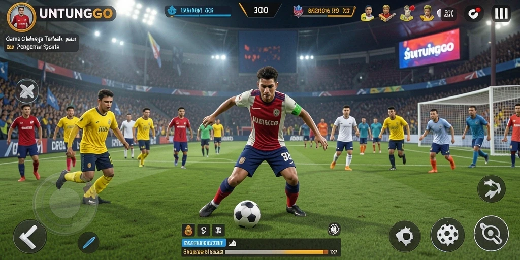 Tampilan gameplay seru dari UNTUNGGO yang menampilkan olahraga yang mendebarkan.