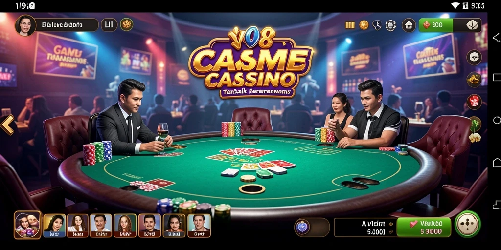 Tampilan menarik dari gameplay Live Casino V98 yang mendebarkan.