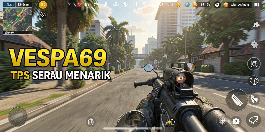 Tampilan gameplay VESPA69 yang mendebarkan dan penuh aksi.