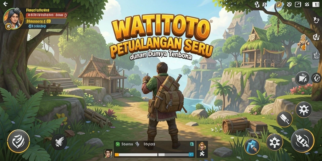Screenshot gameplay Open World WATITOTO yang menampilkan eksplorasi luar biasa.